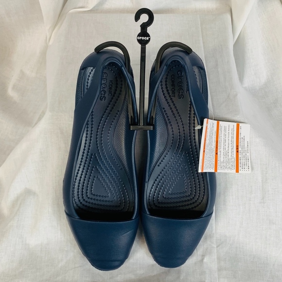 CROCS Shoes - Women's Sienna Flat Crocs Size 10 Standard Navy